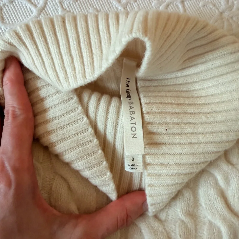 Aritzia Babaton Stargaze Cable Knit Turtleneck Sweater - Picture 9 of 13